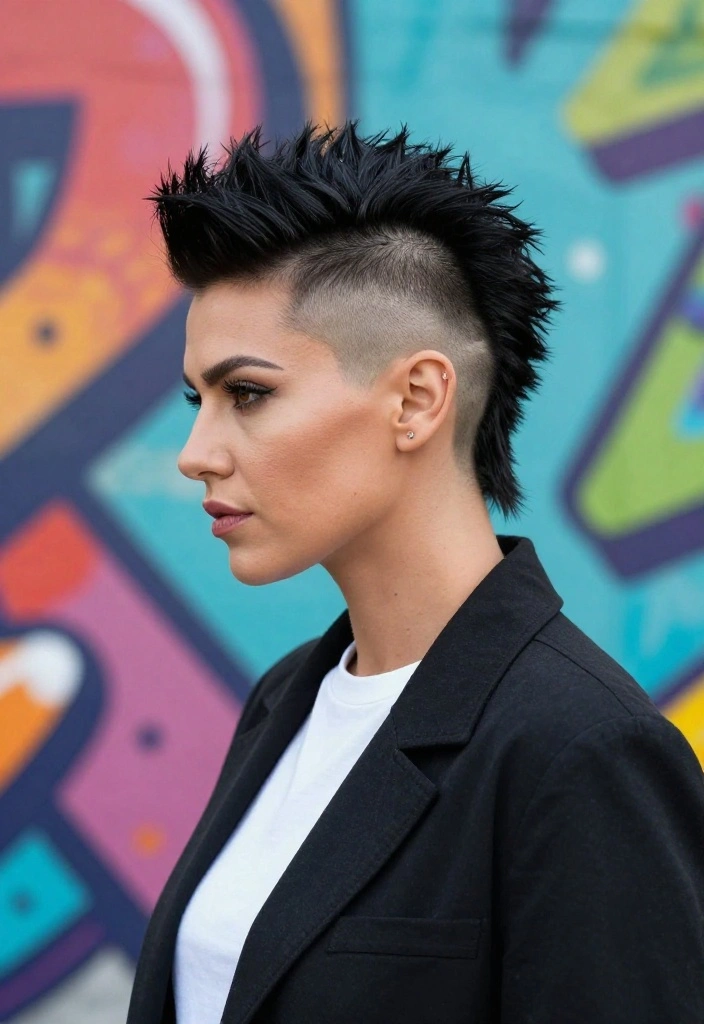 18 Edgy Short Hair Styles That Will Turn Heads (You’ll Love #10!) - 14. Mohawk Fade 1