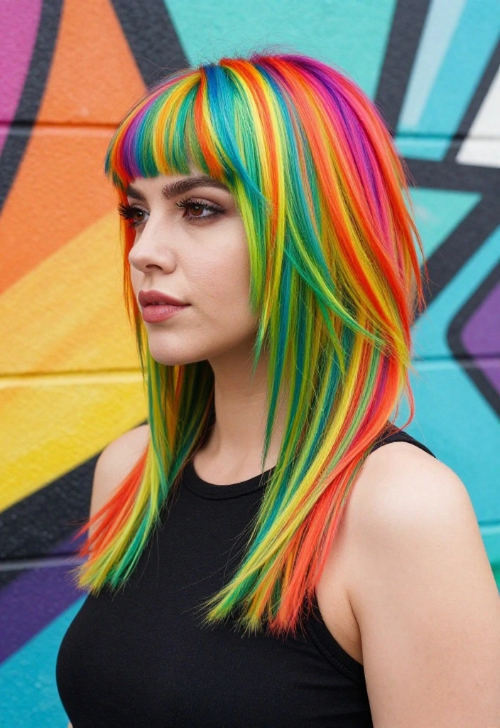 18 Edgy Short Hair Styles That Will Turn Heads (You’ll Love #10!) - 16. Rainbow Undercut 1