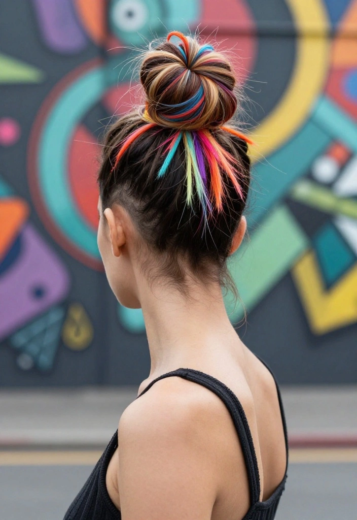 18 Edgy Short Hair Styles That Will Turn Heads (You’ll Love #10!) - 18. The Creative Top Knot 1