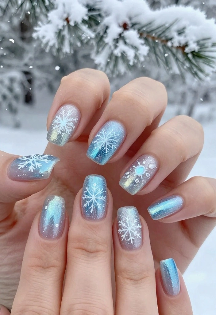 Nail the Season: Gorgeous Seasonal Beauty Trends for Your Fingernails! - 4. Winter Wonderland Nail Art 1