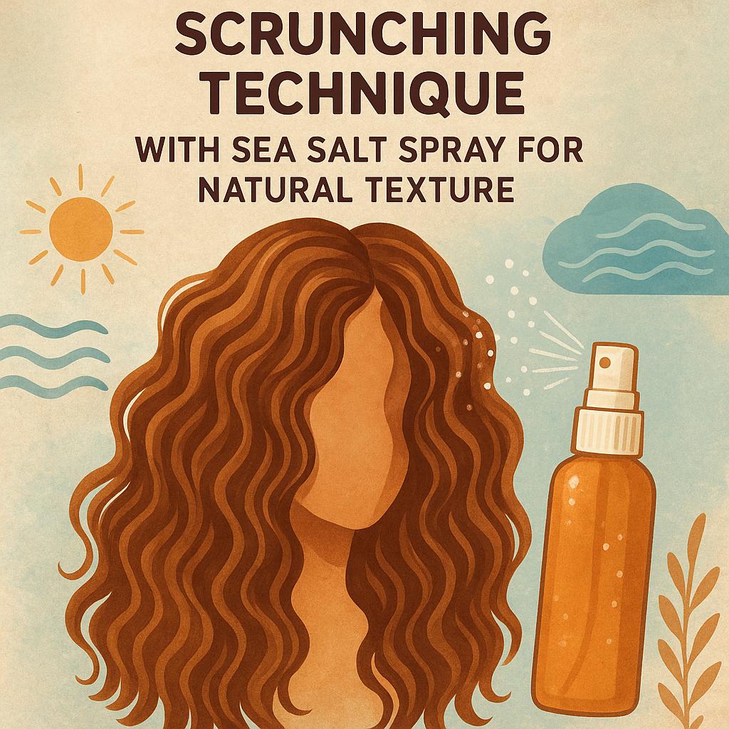 Master the Scrunching Technique with Sea Salt Spray for Natural Texture