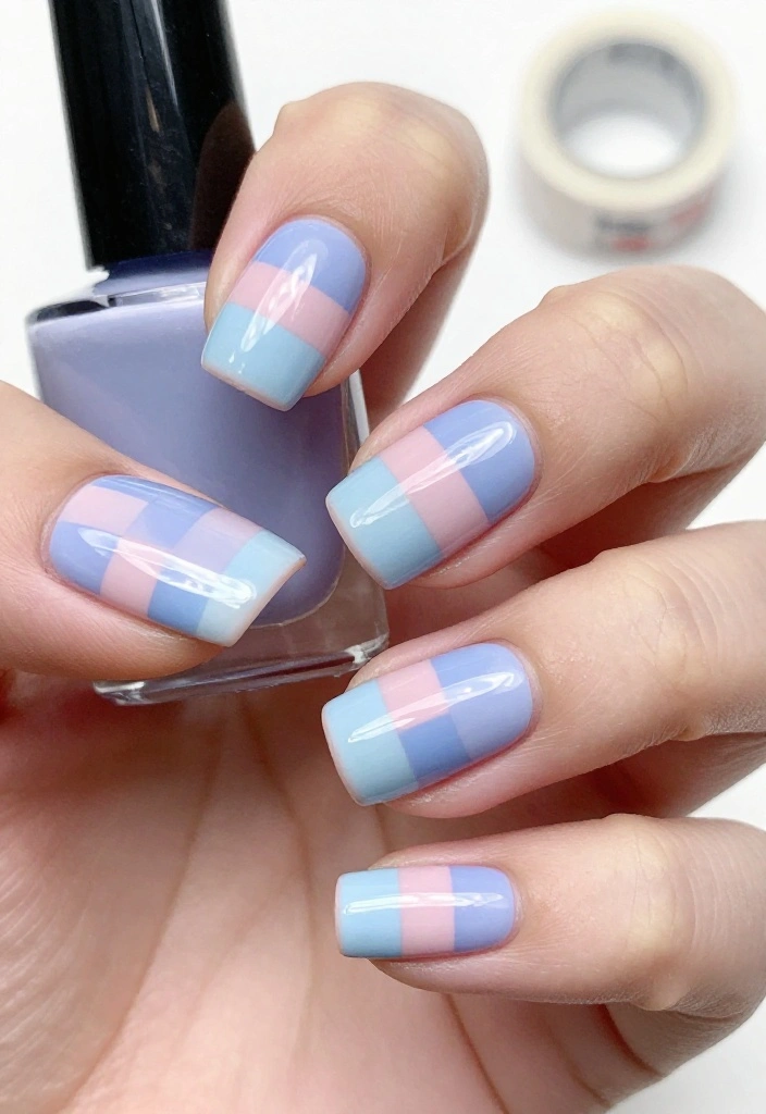 15 Pastel Nail Designs That Will Make Your Summer Shine (You Won't Believe #8!) - 15. Soft Pastel Checkerboard 1