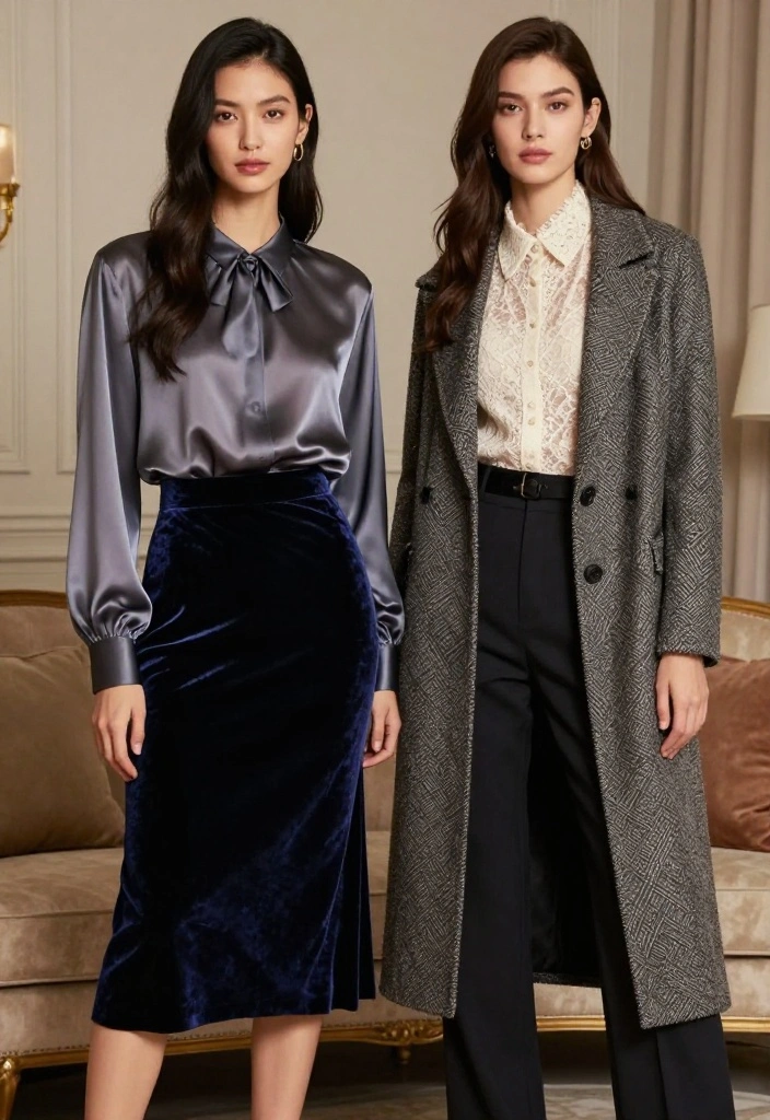 15 Seasonal Fashion Lookbooks That Will Make You the Trendsetter This Year! - 9. Luxe Layering: Elegant Textures 1