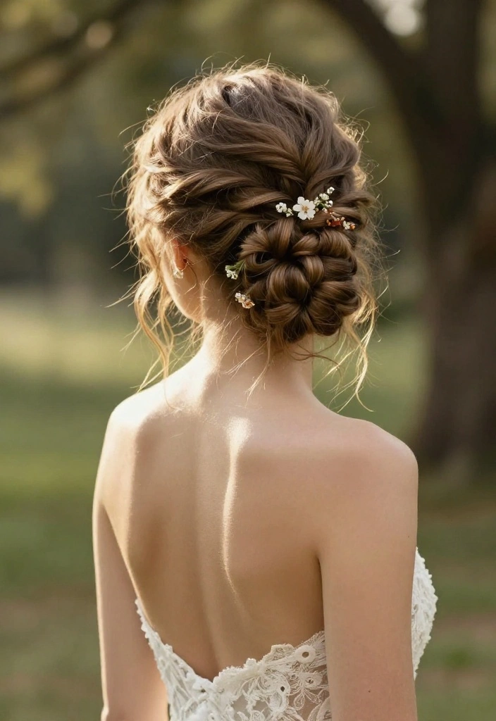 18 Boho Wedding Hairstyles That Will Make You Feel Like a Goddess (Don't Miss #6!) 18 Boho Wedding Hairstyles That Will Make You Feel Like a Goddess (Don't Miss #6!) - 10. Boho Chignon with Twists 1