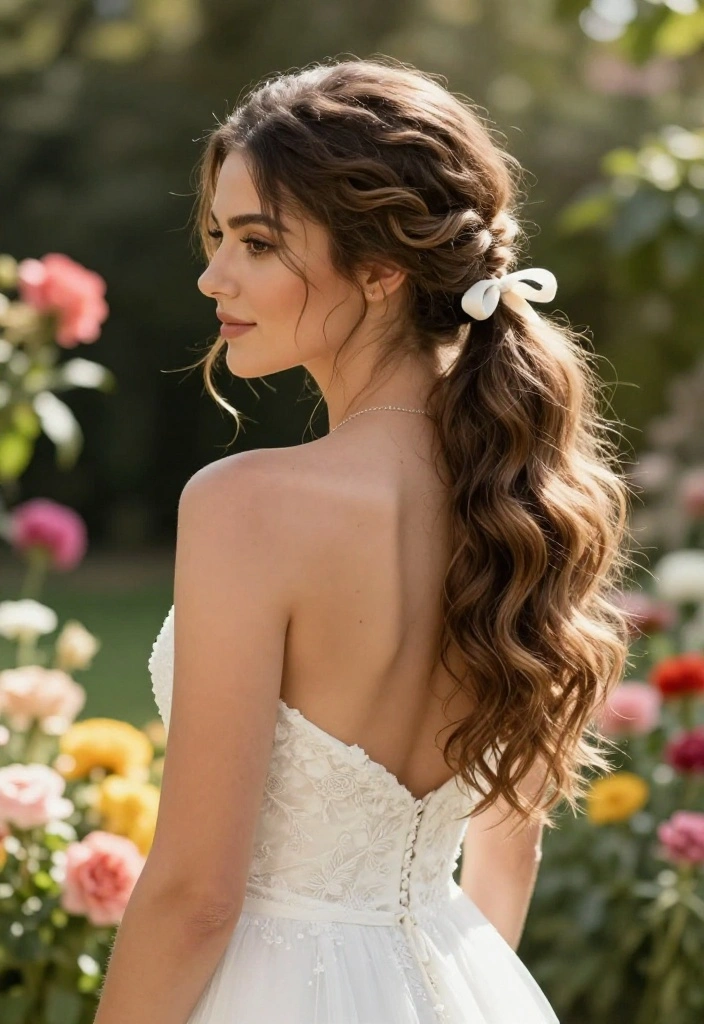 18 Boho Wedding Hairstyles That Will Make You Feel Like a Goddess (Don't Miss #6!) 18 Boho Wedding Hairstyles That Will Make You Feel Like a Goddess (Don't Miss #6!) - 11. Soft, Textured Ponytail 1