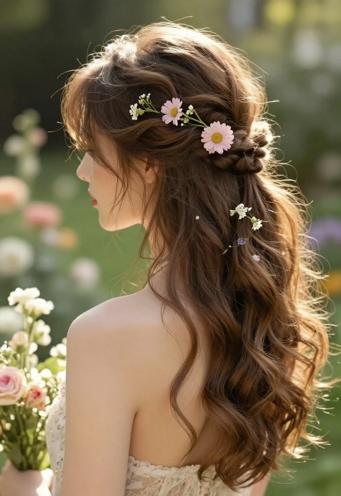 18 Boho Wedding Hairstyles That Will Make You Feel Like a Goddess (Don't Miss #6!) 18 Boho Wedding Hairstyles That Will Make You Feel Like a Goddess (Don't Miss #6!) - 13. The Romantic Twist 1