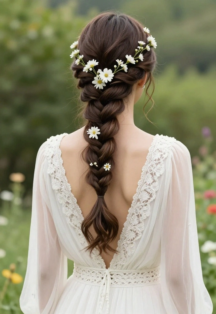 18 Boho Wedding Hairstyles That Will Make You Feel Like a Goddess (Don't Miss #6!) 18 Boho Wedding Hairstyles That Will Make You Feel Like a Goddess (Don't Miss #6!) - 16. Elegant Twisted Braid 1