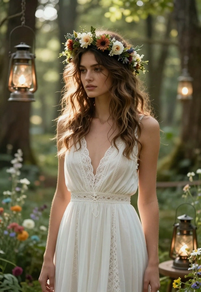 18 Boho Wedding Hairstyles That Will Make You Feel Like a Goddess (Don't Miss #6!) 18 Boho Wedding Hairstyles That Will Make You Feel Like a Goddess (Don't Miss #6!) - 4. Messy Bun with a Twist 1