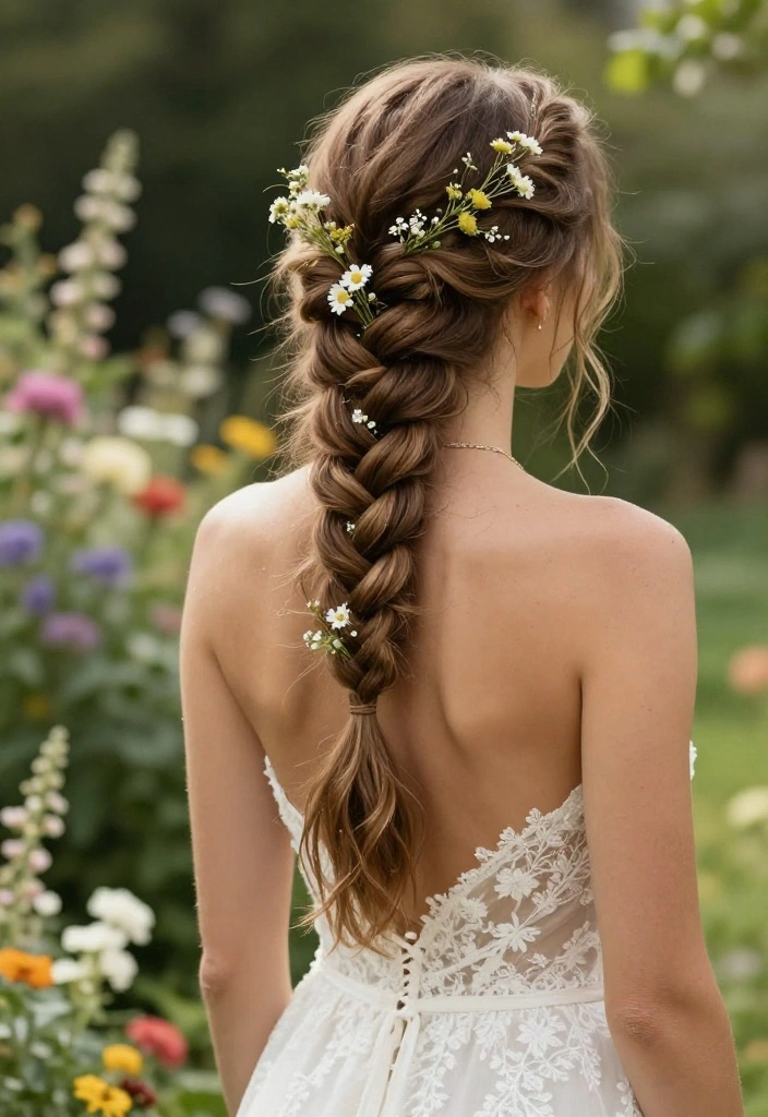 18 Boho Wedding Hairstyles That Will Make You Feel Like a Goddess (Don't Miss #6!) 18 Boho Wedding Hairstyles That Will Make You Feel Like a Goddess (Don't Miss #6!) - 8. Messy Fishtail Braid 1