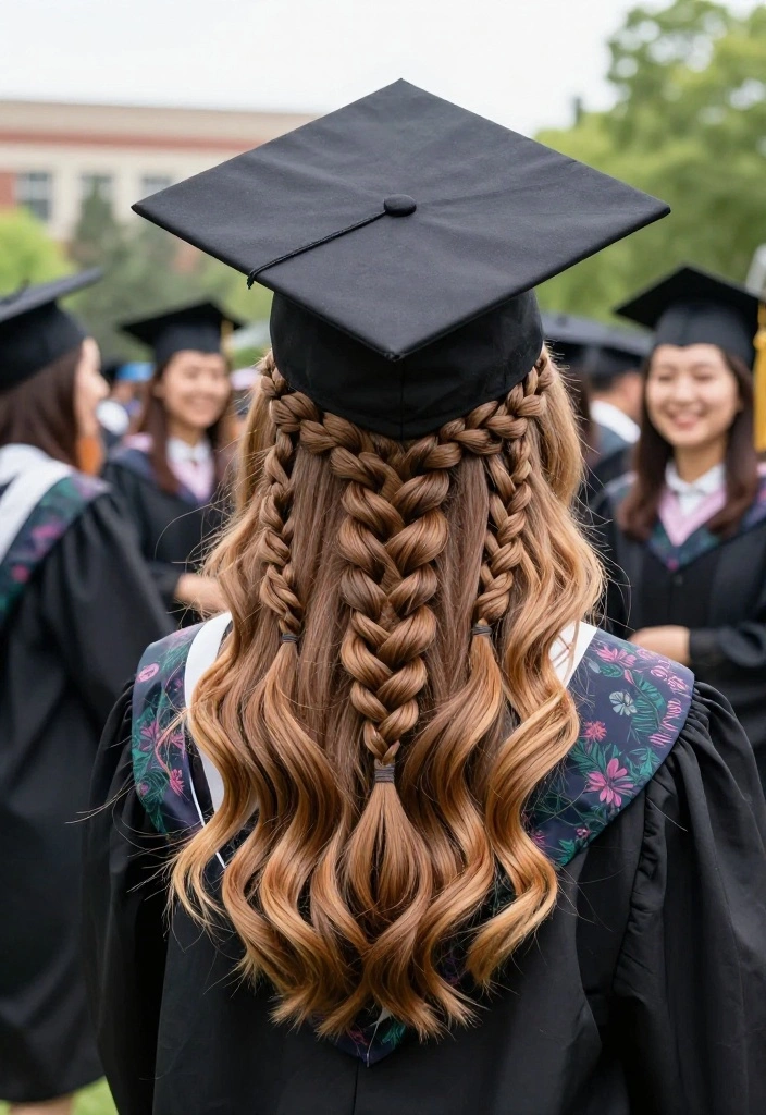 18 Trendy Braided Hairstyles for Graduation That Will Turn Heads (Check Out #5!) - 17. Interwoven Braids 1