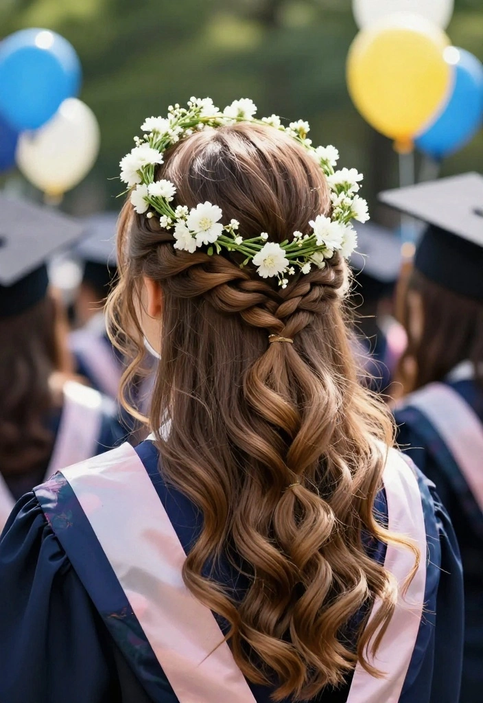 18 Trendy Braided Hairstyles for Graduation That Will Turn Heads (Check Out #5!) - 2. Dutch Braid Crown 1