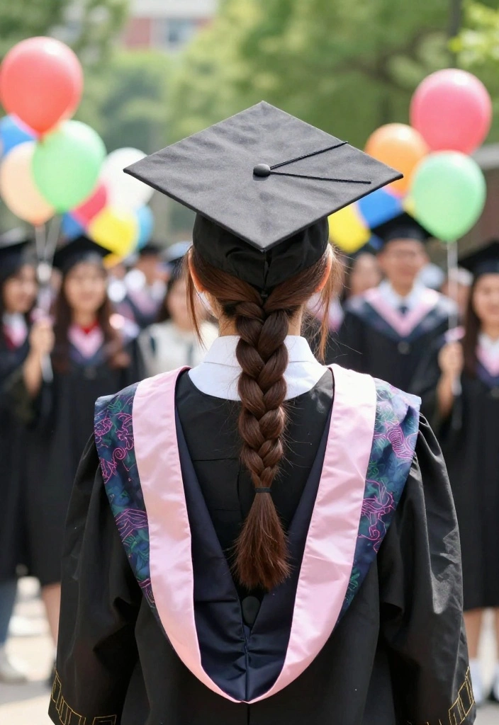18 Trendy Braided Hairstyles for Graduation That Will Turn Heads (Check Out #5!) - 7. French Braid Ponytail 1