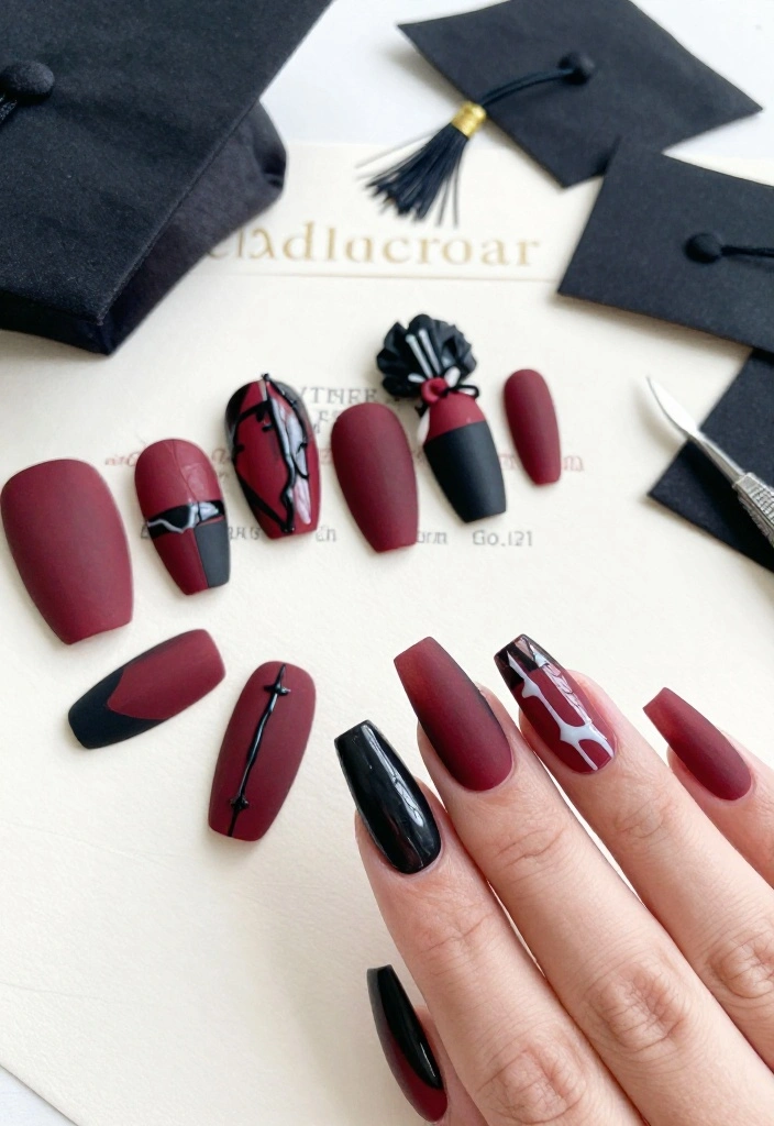 25 Stunning Graduation Nail Ideas That'll Make You the Star of the Ceremony! - 19. Edgy Matte Finish 1