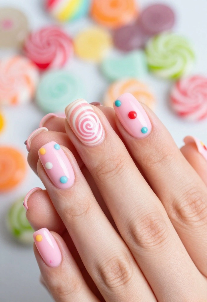 25 Stunning Summer Nail Ideas That'll Make You Want to Show Off Your Hands! 25 Stunning Summer Nail Ideas That'll Make You Want to Show Off Your Hands! - 16. Candy Land 1