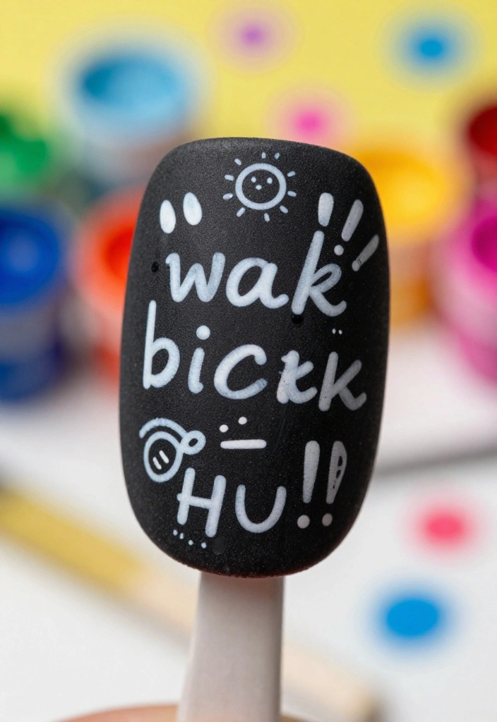 25 Stunning Summer Nail Ideas That'll Make You Want to Show Off Your Hands! 25 Stunning Summer Nail Ideas That'll Make You Want to Show Off Your Hands! - 21. Chalkboard Doodles 1