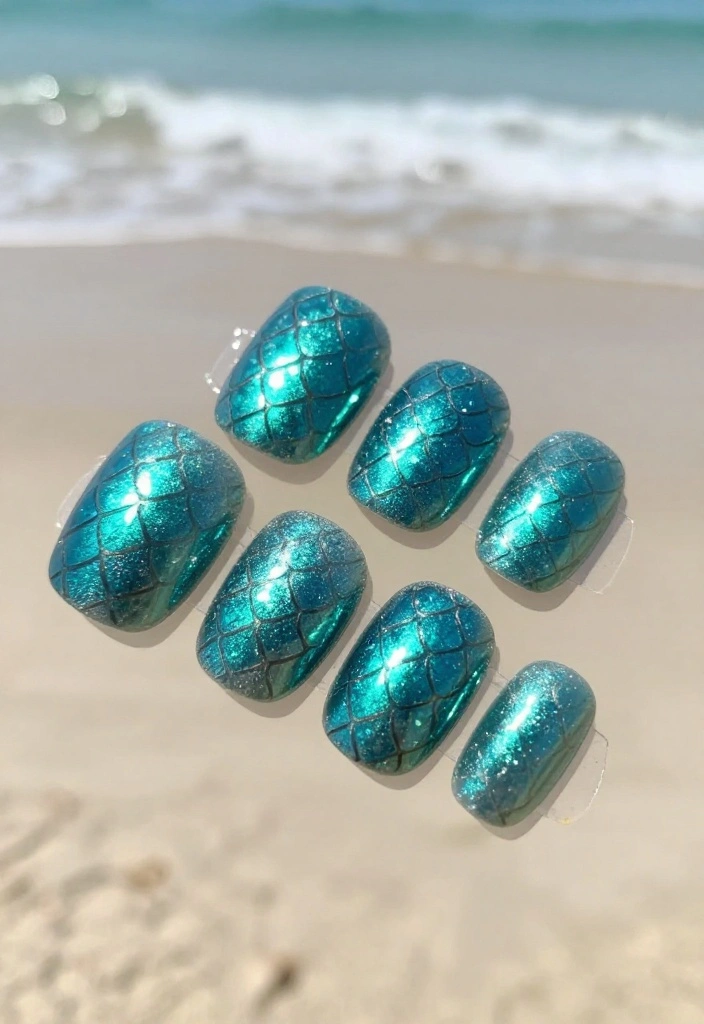 25 Stunning Summer Nail Ideas That'll Make You Want to Show Off Your Hands! 25 Stunning Summer Nail Ideas That'll Make You Want to Show Off Your Hands! - 5. Mermaid Scales 1