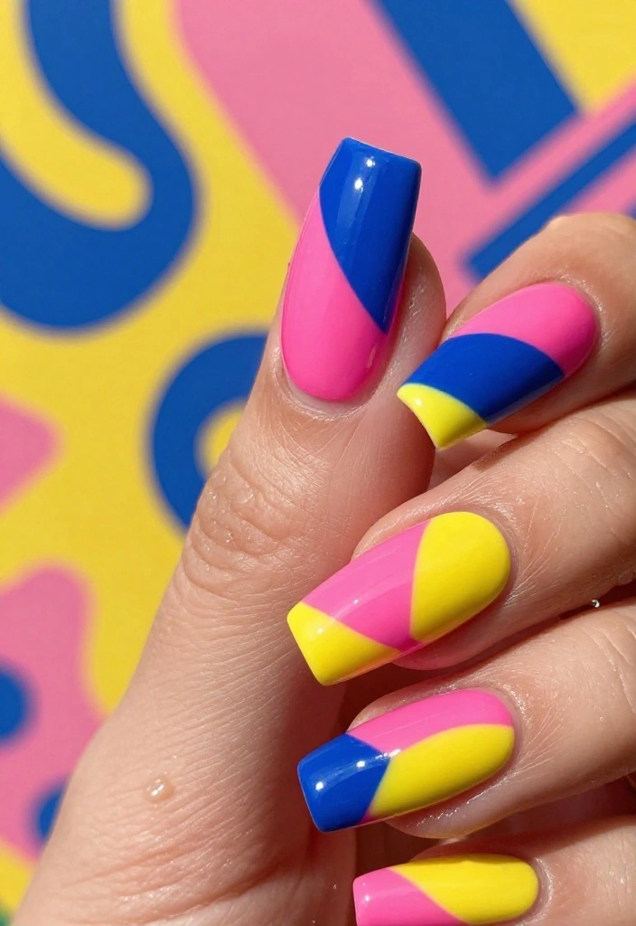 25 Stunning Summer Nail Ideas That'll Make You Want to Show Off Your Hands! 25 Stunning Summer Nail Ideas That'll Make You Want to Show Off Your Hands! - 7. Geometric Glam 1