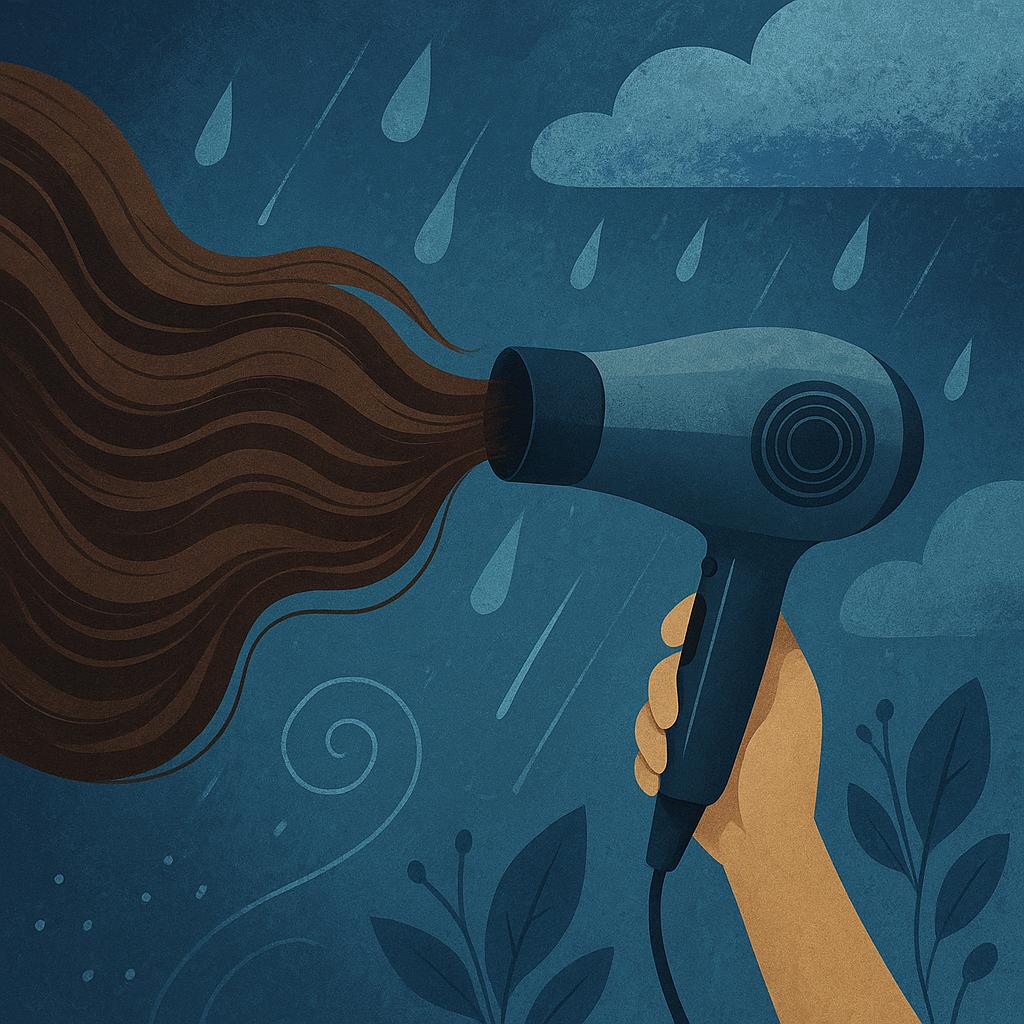 The Right Way to Dry Your Hair When the Air is Already Wet