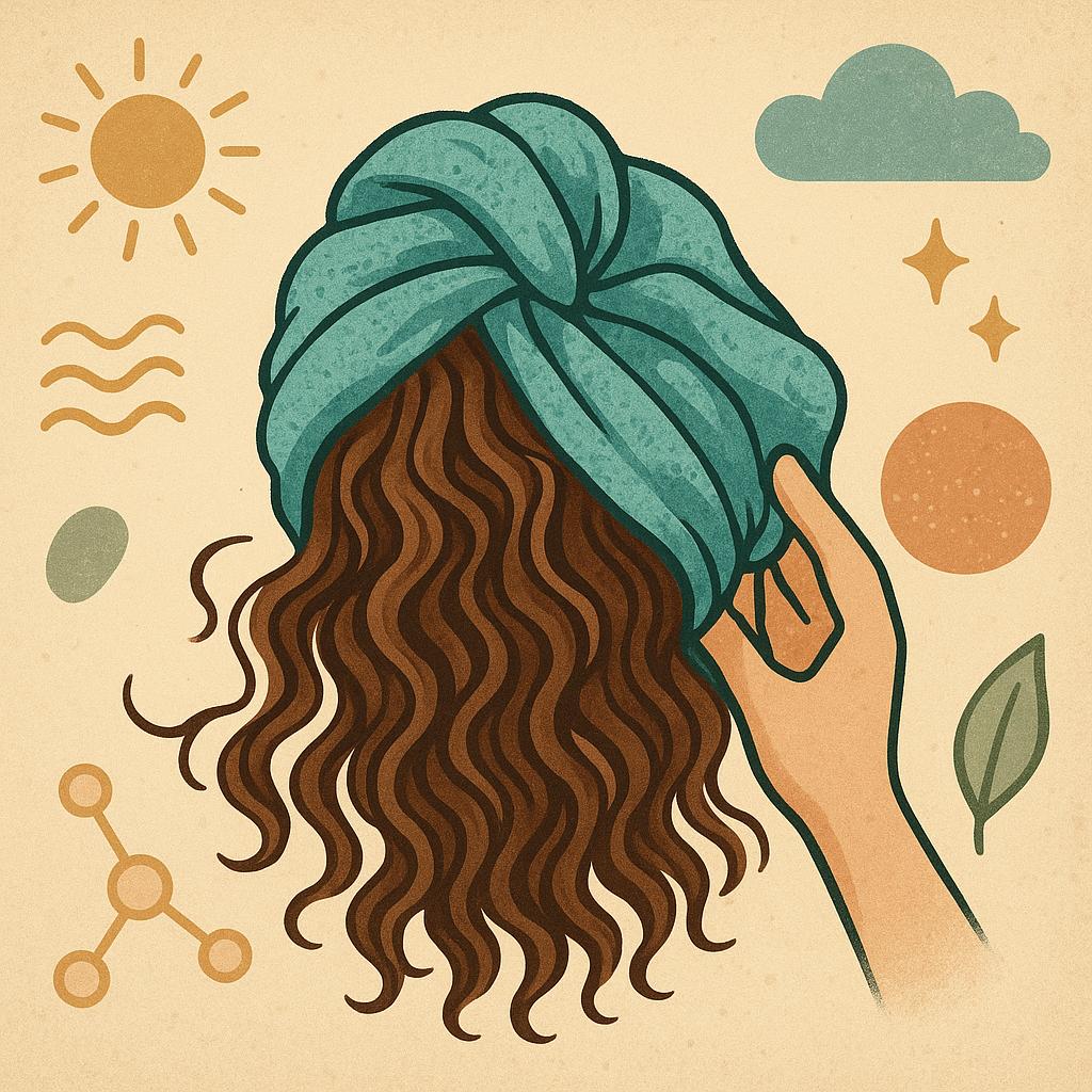 Scrunch Away Frizz Using a Microfiber Towel