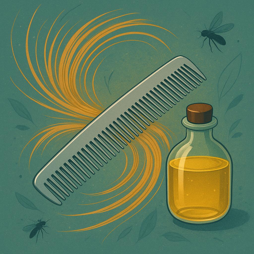 Eliminate Every Flyaway with a Fine Tooth Comb and Light Hair Oil
