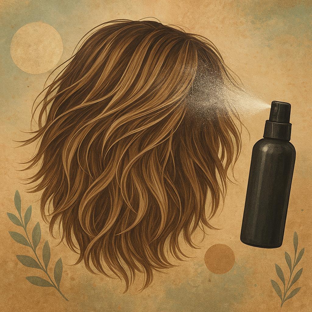 how to style hair with layers Apply Texturizing Spray to Mid Lengths for Effortless Piece-y Movement