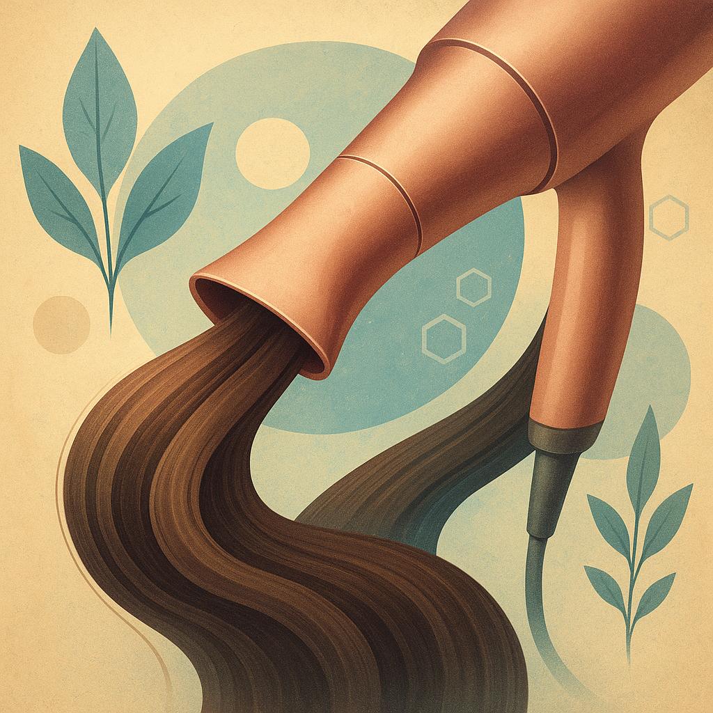 Point Your Blow Dryer Nozzle Down the Hair Shaft to Lock in Smoothness