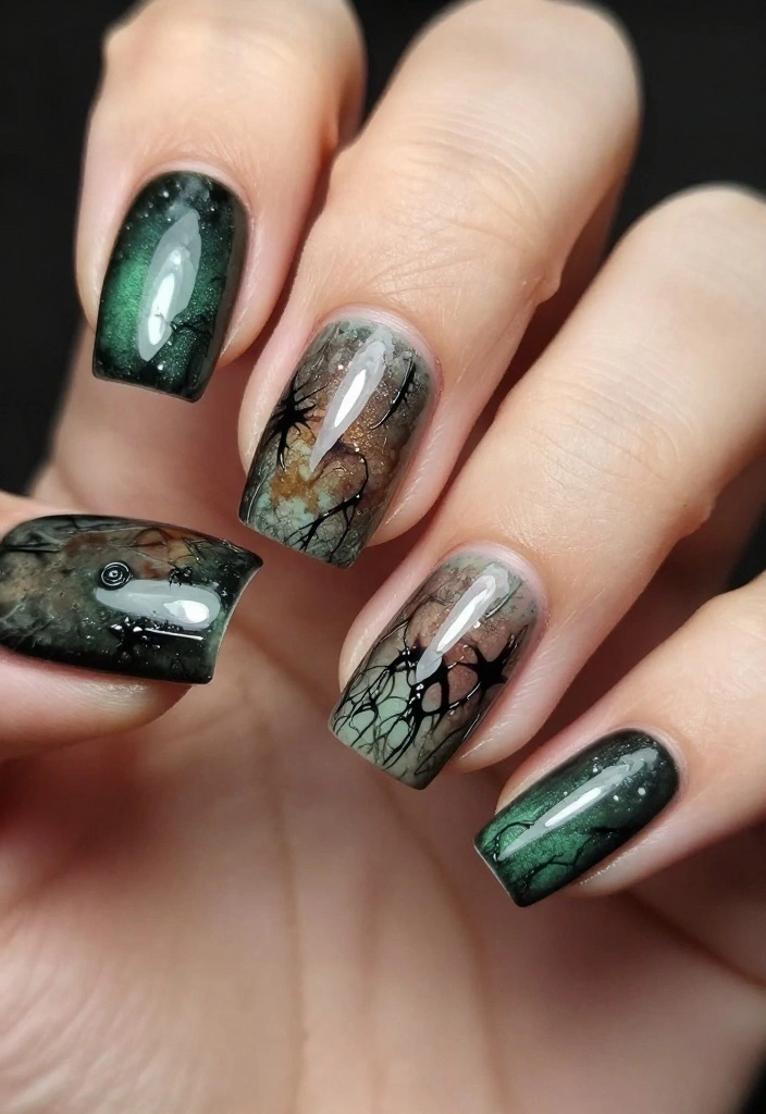 15 Creative Gothic Nail Art Inspirations to Transform Your Look This Season! 15 Creative Gothic Nail Art Inspirations to Transform Your Look This Season! - 9. Grunge Inspired 1