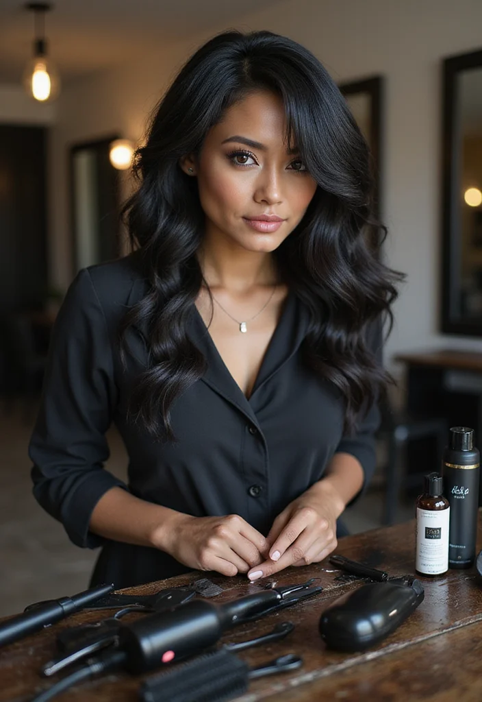 15 Stunning Wolf Cut Hairstyles That Will Transform Your Look in Minutes! - 7. The Classic Black Wolf Cut 1