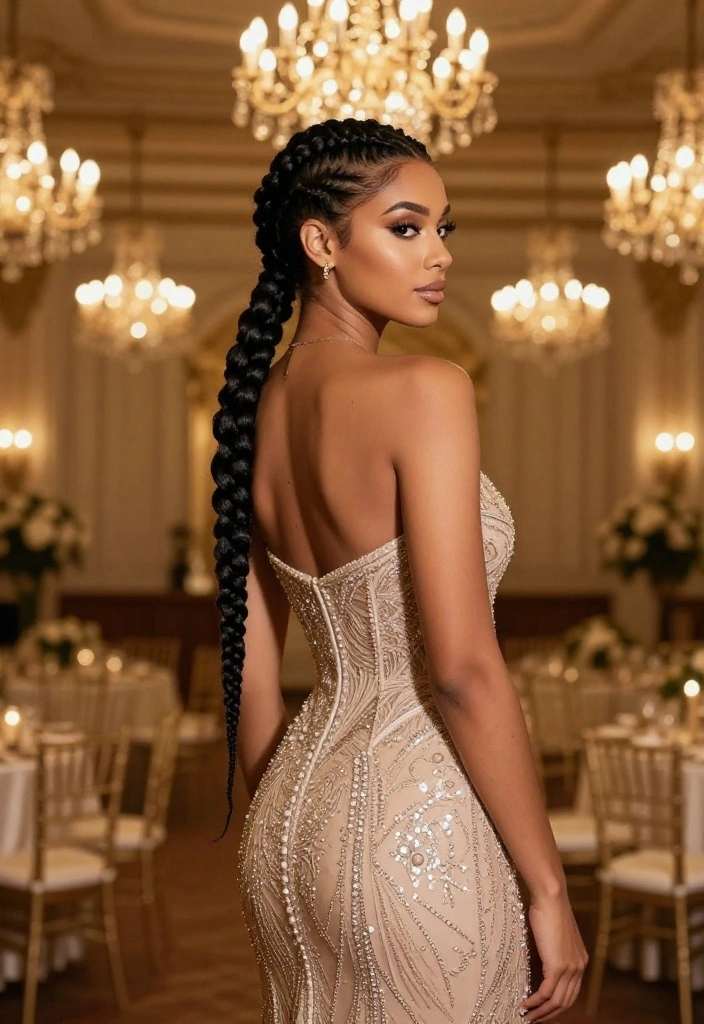 18 Chic Braided Cornrow Styles Perfect for Your Next Big Event! 18 Chic Braided Cornrow Styles Perfect for Your Next Big Event! - 1. Classic Straight Back Cornrows 1