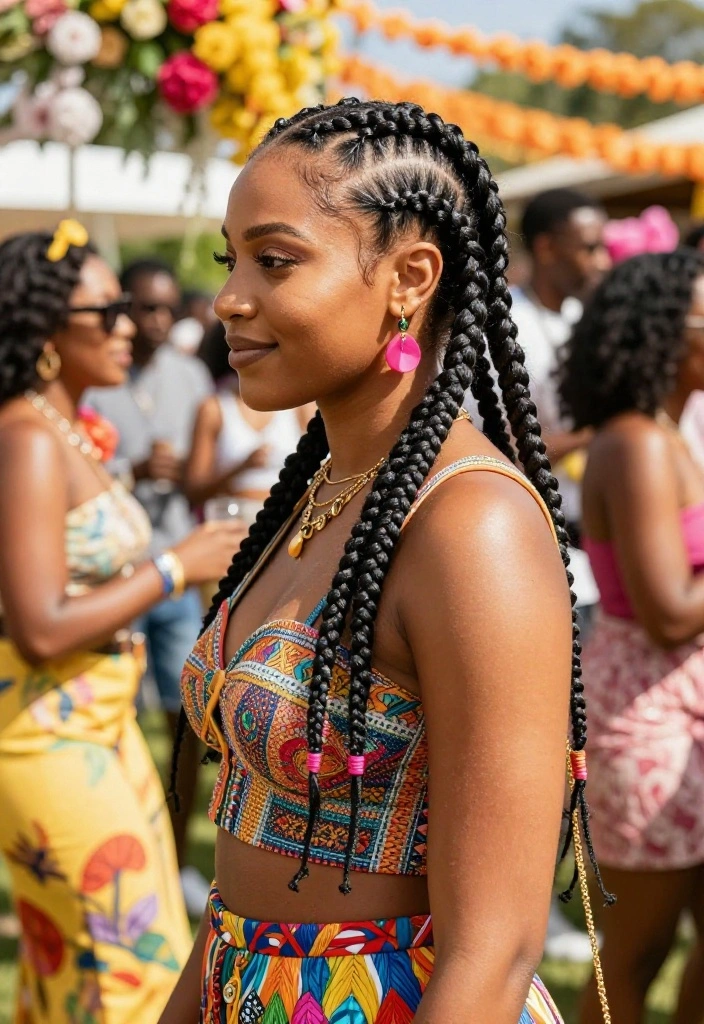18 Chic Braided Cornrow Styles Perfect for Your Next Big Event! 18 Chic Braided Cornrow Styles Perfect for Your Next Big Event! - 3. Curved Cornrows 1