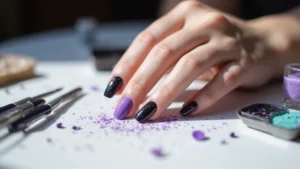 Home 20 Stunning Purple and Black Nail Ideas That'll Leave You Speechless!