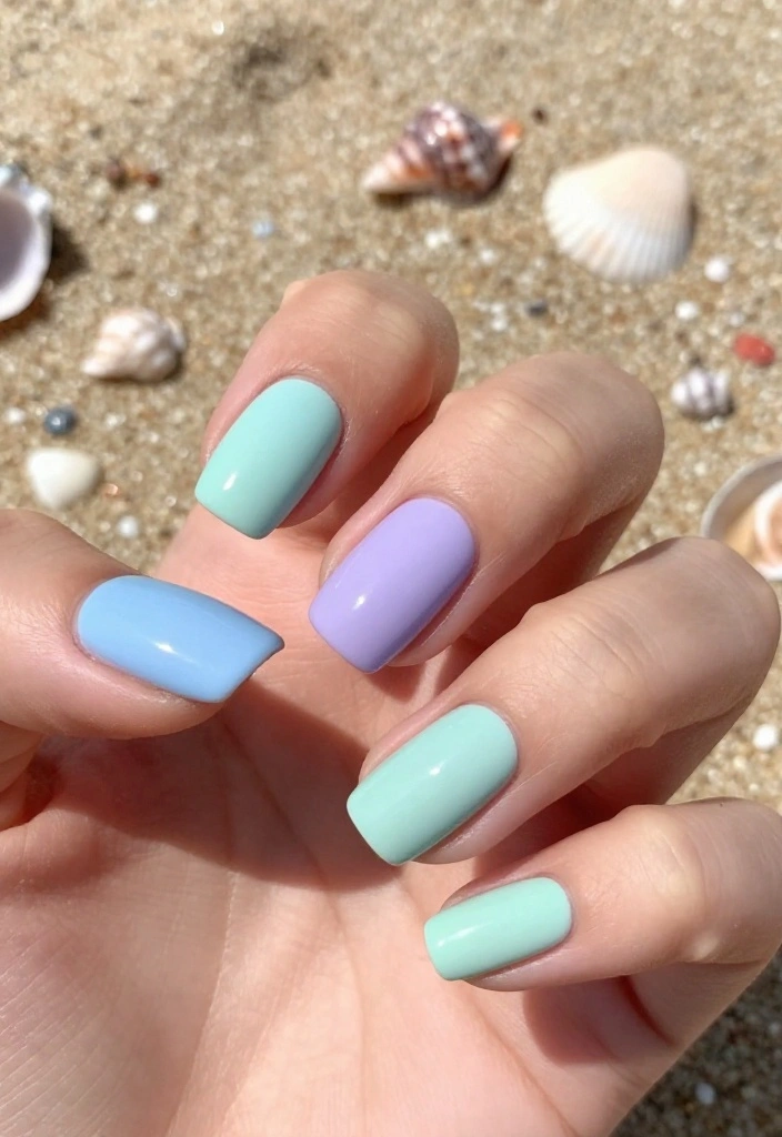 20 Vibrant Summer Nails That'll Have You Ready for the Beach in No Time! - 11. Pastel Perfection 1