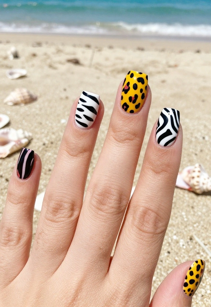 20 Vibrant Summer Nails That'll Have You Ready for the Beach in No Time! - 12. Animal Prints 1