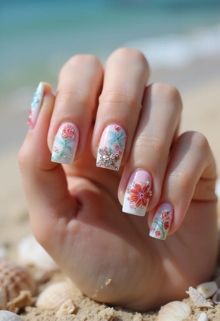 20 Vibrant Summer Nails That'll Have You Ready for the Beach in No Time! - 19. 3D Nail Art 1