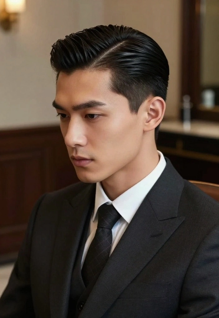 21 Trendy Men's Haircuts That Will Turn Heads (Wait Until You See #10!) 21 Trendy Men's Haircuts That Will Turn Heads (Wait Until You See #10!) - 18. Slicked Back 1