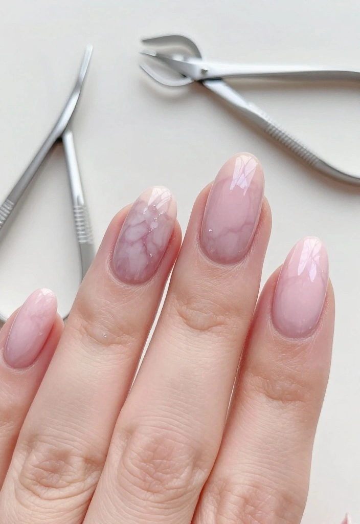 21 Trendy Pink Marble Nail Ideas That Everyone Will Be Talking About! 21 Trendy Pink Marble Nail Ideas That Everyone Will Be Talking About! - 12. Pastel Pink Marble 1