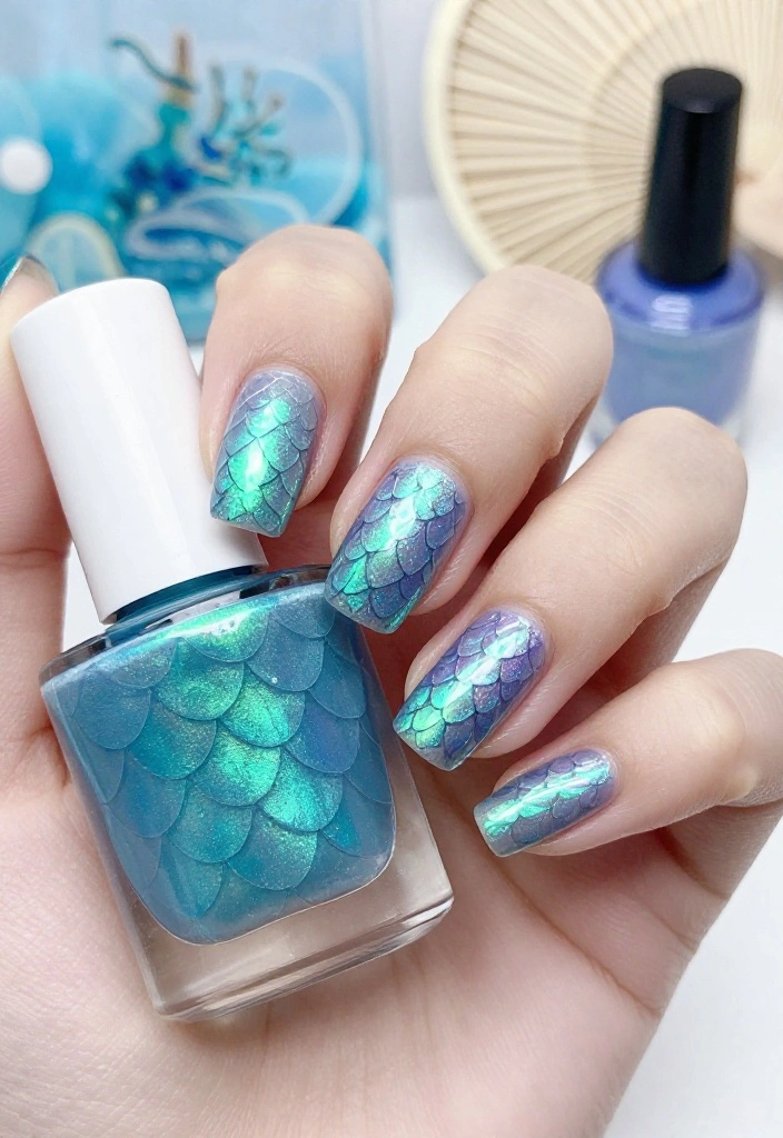 22 Nail Art Ideas for Summer That Will Make You Feel Like You’re on Vacation! (#3 Will Blow Your Mind!) 22 Nail Art Ideas for Summer That Will Make You Feel Like You’re on Vacation! (#3 Will Blow Your Mind!) - 13. Mermaid Scales 1