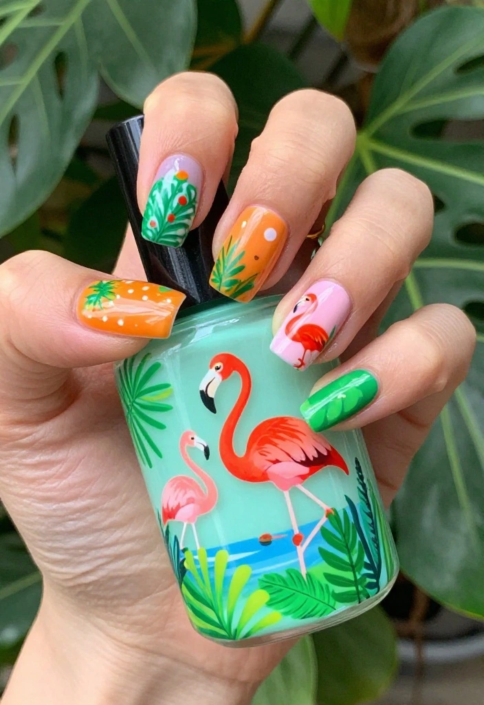 22 Nail Art Ideas for Summer That Will Make You Feel Like You’re on Vacation! (#3 Will Blow Your Mind!) 22 Nail Art Ideas for Summer That Will Make You Feel Like You’re on Vacation! (#3 Will Blow Your Mind!) - 14. Flamingo Paradise 1