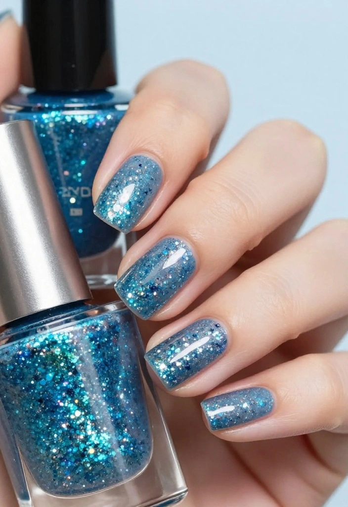 22 Nail Art Ideas for Summer That Will Make You Feel Like You’re on Vacation! (#3 Will Blow Your Mind!) 22 Nail Art Ideas for Summer That Will Make You Feel Like You’re on Vacation! (#3 Will Blow Your Mind!) - 16. Glittering Seas 1