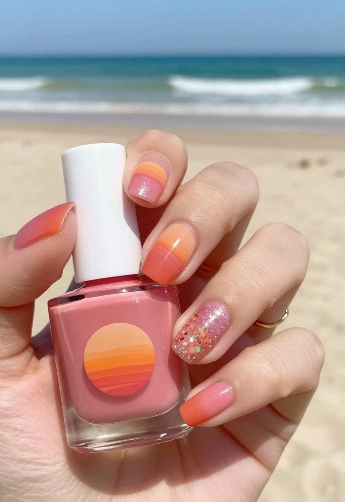 22 Nail Art Ideas for Summer That Will Make You Feel Like You’re on Vacation! (#3 Will Blow Your Mind!) 22 Nail Art Ideas for Summer That Will Make You Feel Like You’re on Vacation! (#3 Will Blow Your Mind!) - 19. Coral Sunsets 1