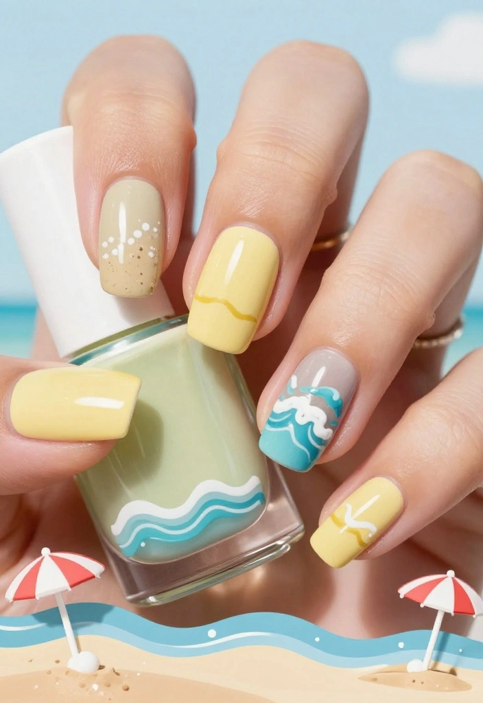 22 Nail Art Ideas for Summer That Will Make You Feel Like You’re on Vacation! (#3 Will Blow Your Mind!) 22 Nail Art Ideas for Summer That Will Make You Feel Like You’re on Vacation! (#3 Will Blow Your Mind!) - 21. Waves and Beaches 1