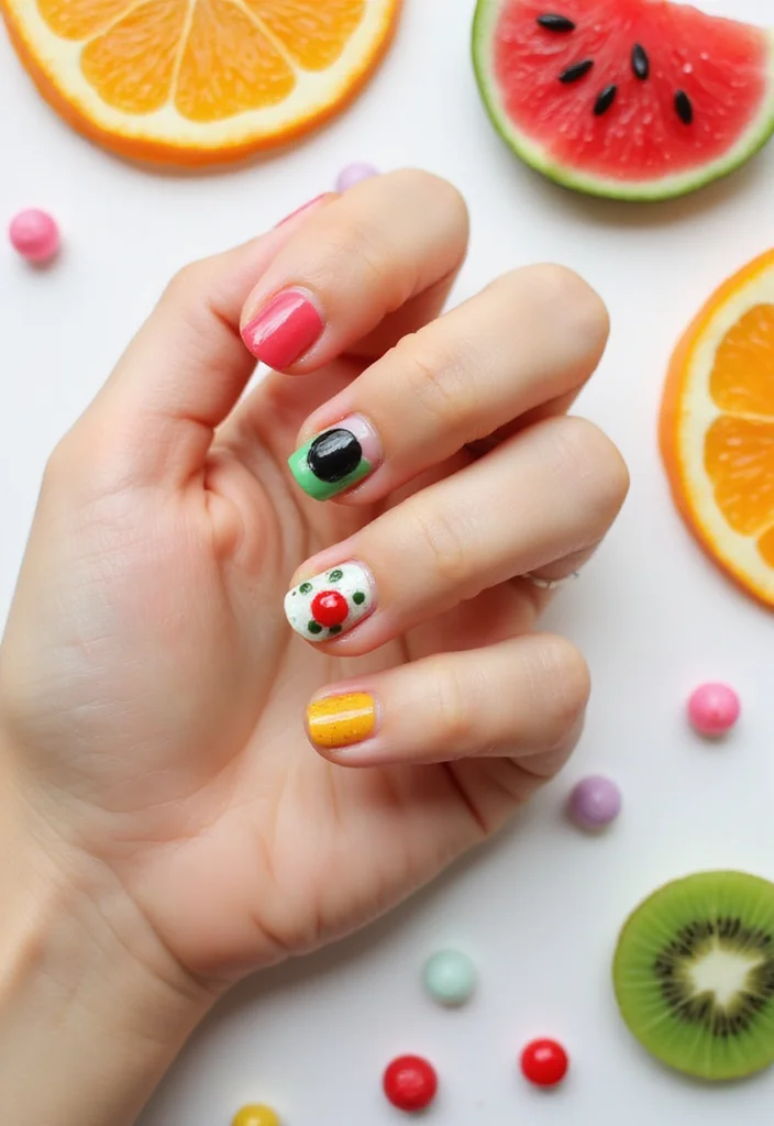 22 Nail Art Ideas for Summer That Will Make You Feel Like You’re on Vacation! (#3 Will Blow Your Mind!) 22 Nail Art Ideas for Summer That Will Make You Feel Like You’re on Vacation! (#3 Will Blow Your Mind!) - 6. Colorful Fruit Slices 1