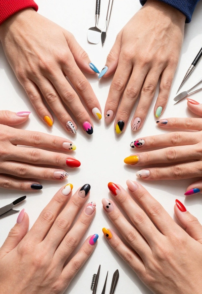 Tips and Tricks: Stunning Nail Designs to Try with English Beauty Tips Tips and Tricks: Stunning Nail Designs to Try with English Beauty Tips - 7. Artistic Abstracts: Let Your Imagination Run Wild 1