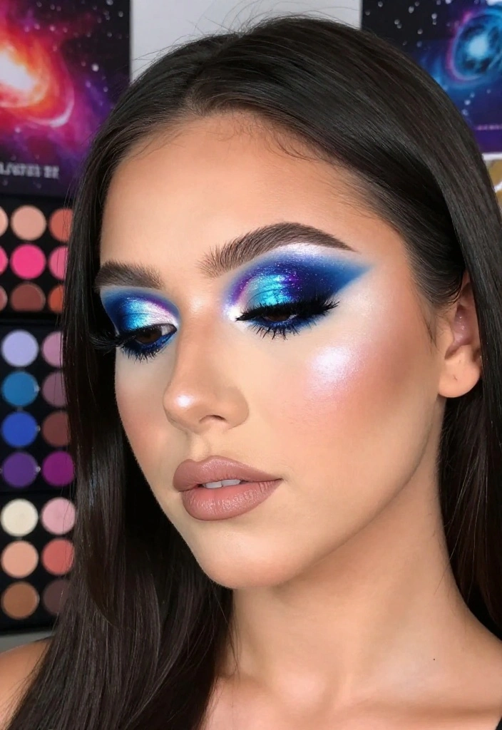 12 Fandom Eye Makeup Ideas That'll Make You the Star of Every Convention! - 1. Cosmic Wonder: Galaxy Eyes 1