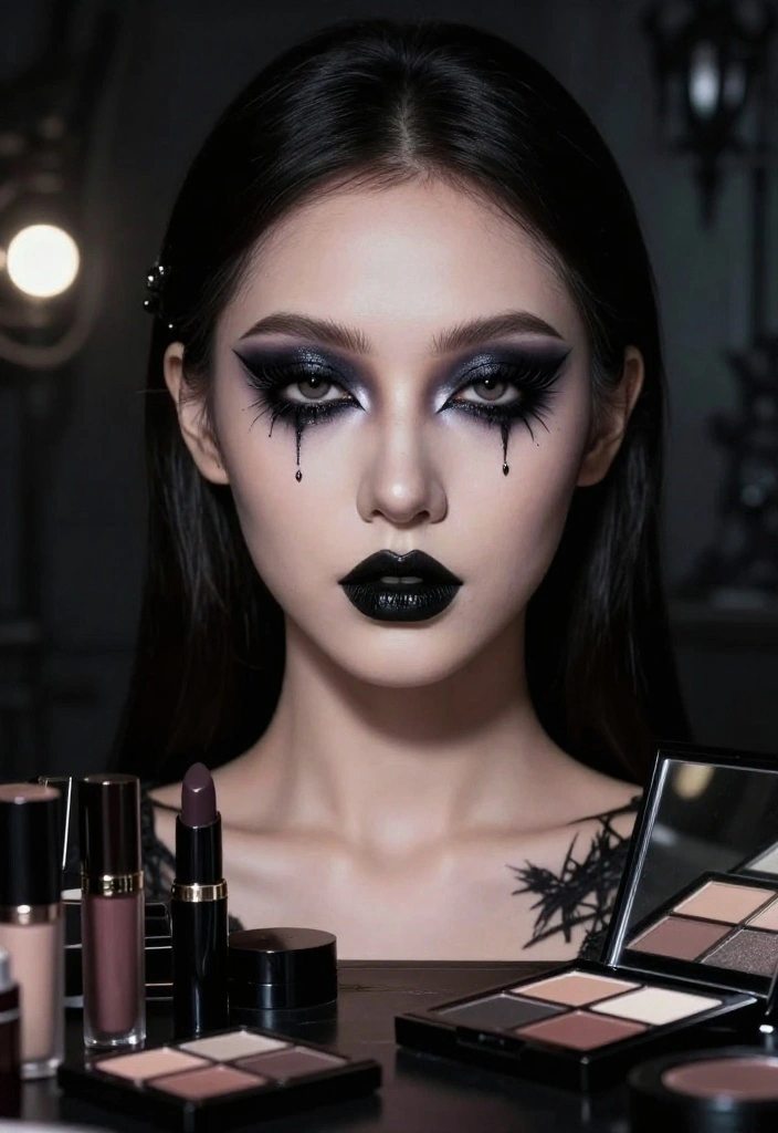 12 Fandom Eye Makeup Ideas That'll Make You the Star of Every Convention! - 12. Gothic Glam: Dark Fantasy 1