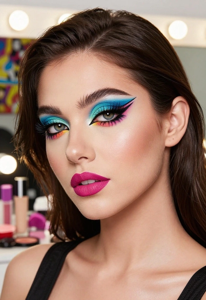 12 Fandom Eye Makeup Ideas That'll Make You the Star of Every Convention! - 2. Comic Book Chic: Bold Line Art 1