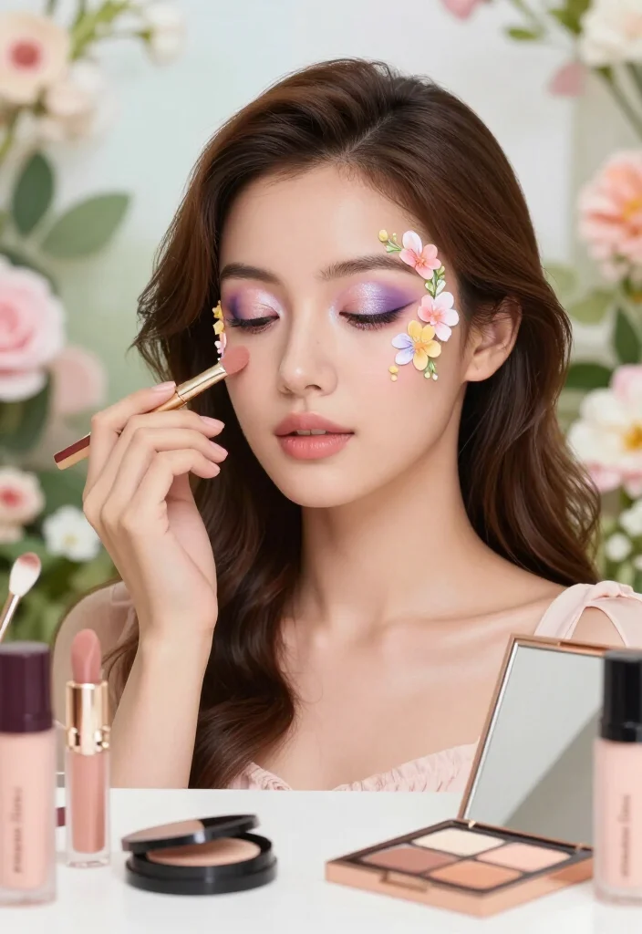 12 Fandom Eye Makeup Ideas That'll Make You the Star of Every Convention! - 3. Enchanted Garden: Floral Accents 1