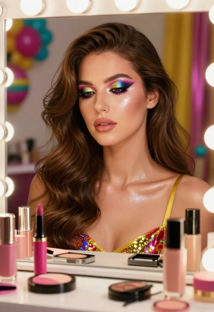 12 Fandom Eye Makeup Ideas That'll Make You the Star of Every Convention! - 7. Retro Glam: 70s Disco Vibes 1