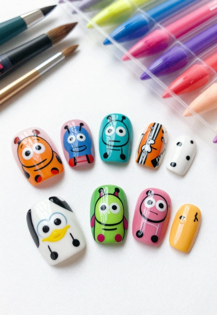 15 Stunning Almond Nail Shape Ideas You Won't Believe Are So Easy! - 10. Cartoon Characters 1