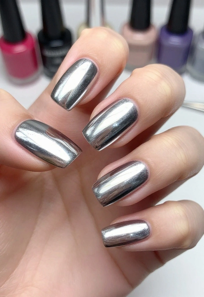 15 Stunning Almond Nail Shape Ideas You Won't Believe Are So Easy! - 15. Chrome Finish 1